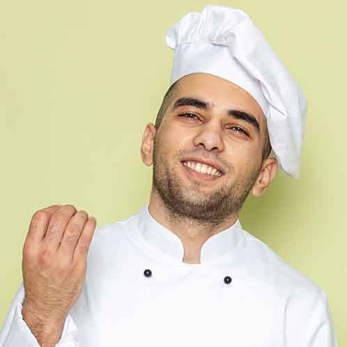 <div style="text-align:left;"><b>Biswajit Saha – Co-Founder & Catering Specialist</b><br>With over a decade of experience in event catering,<br>Biswajit ensures every menu is crafted<br>with authentic flavors and client satisfaction at the core.<br>📞 Contact: 9339429542</div>